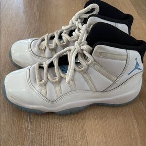 Jordan Kids White and Gray Sneakers